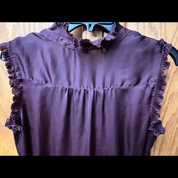 Converse All Star Women’s Sz L Blouse Burgundy Top Summer Shirt - Picture 7 of 8